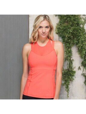 Lululemon Running In The City Racerback Tank Top Built-In Sport Bra Workout Tee